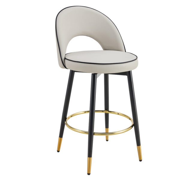 d54b65da0cd640ac91d2ebb8582e6448_569c57baacfbc7e8c708f97a2990bc5b 360 ° rotatable bar chair.Modern PU comfortable upholstered bar chair with smooth and beautiful black metal legs for dining room, kitchen, terrace and guest office chair.Set Of
2.W1151P153940