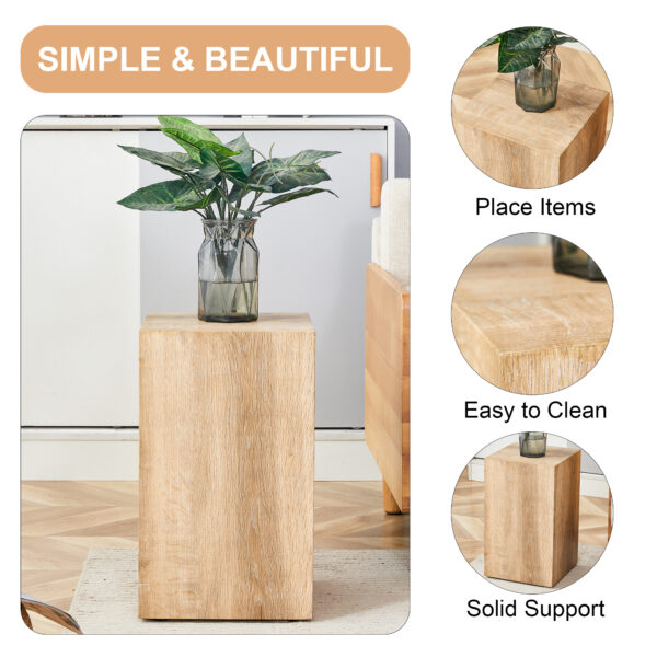 d582acb8c92545f89a23bf43b8e1d4e1_16176b0c889a85212e79d757371cb4bf Elevate your living space with this modern MDF coffee table that showcases smooth, light wood color texture patterns. It is characterized by stylish design.12*12*19.6,W1151P188001