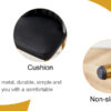 8 modern dining chairs, sleek PU backrest, and gold metal legs bring a comfortable home experience to the kitchen, bedroom, and office.Black PU Chairs with Simple Line Designs On The Backrest.
