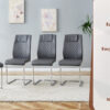 Table and chair set.63*31.4 Inch Pandora Patterned Sintered Stone Dining Table Set - 4 Dark Gray Chairs With Silver Metal Legs.Modern Light Luxury.Perfect For Dinner Room,Meeting Room,Kitchen,etc.