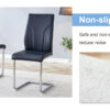 4 Dining Chair Set, Black Dining Chair Set, PU Material High Back Seat and Sturdy Leg Chair, Suitable for Dining Room, Kitchen, Living Room