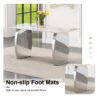 Modern rectangular dining table, imitation marbled rock plate table top, stainless steel table legs, suitable for kitchen, dining room, living room 63 inches * 31.4 inches.