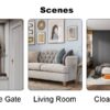 Modern minimalist storage cabinet, Japanese rattan shoe cabinet, bed top cabinet, small home furniture. Suitable for corridors and living rooms.    W115170127