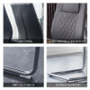 Modern Dining Chairs with Faux Leather Padded Seat Dining Living Room Chairs Upholstered Chair with Metal Legs Design for Kitchen, Living, Bedroom, Dining Room Side Chairs Set of 4 (Grey+PU)C-001
