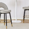 360 ° rotatable bar chair.Modern PU comfortable upholstered bar chair with smooth and beautiful black metal legs for dining room, kitchen, terrace and guest office chair.Set Of
2.W1151P153940
