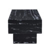 Modern Simple Black Marble Texture MDF Coffee Table - 43.3"x21.6"x17.2" Practical Model.Making it an ideal addition to any living room or apartment.W1151134965