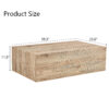 Light Wood Texture MDF Coffee Table - Simple Modern Style.Modern MDF coffee table with wood texture pattern -39.3x23.6x11.8 inches - stylish and durable design.