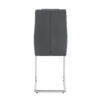 Modern Dining Chairs with Faux Leather Padded Seat Dining Living Room Chairs Upholstered Chair with Metal Legs Design for Kitchen, Living, Bedroom, Dining Room Side Chairs Set of 6 (Grey+PU)C-001