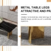 Modern minimalist dining table. The black patterned glass desktop is equipped with golden metal legs. Suitable for restaurants and living rooms  71" *39.3" *29.5"  DT-69