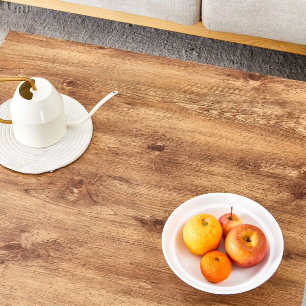 d97bfe80796a48b78760f5e8bc9dfdd2_7424fb78dc91c849f64064ede5cce56a Natural Style Square MDF Coffee Table - 31.5"x31.5" with Tempered Glass Legs.Density Board Sticker,Reinforced Glass.