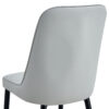 Modern dining chairs are equipped with light gray PU artificial leather backrest cushions and black metal legs, suitable for restaurants,kitchens,and bedrooms.Set of 4pieces (light gray+PU)W1151118943