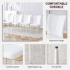 Table and chair set, MDF desktop, white metal table legs, stable and beautiful, suitable for most styles of home. Modern simple dining table, comfortable seating.