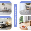 Hexagonal MDF coffee table, characteristic pattern stickers, multi-hole design to give more storage space, simple and convenient design makes it suitable for all kinds of style scenes.