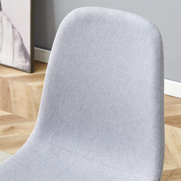 dbc3cd7b2f5b4681aee89b999088e574_fd30196d0db18789117cf83f937cfd73 Comfortable Linen-Cotton Dining Chair Set - Six Pieces in Light Gray.Integrated Seat and Backrest,Linen-Cotton Material,Modern Home Matching.