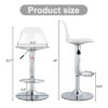 Modern minimalist bar chairs and bar stools. Can rotate 360 ° and adjust lifting. PET backrest and PU seats. Set of 2. Suitable for bars, restaurants, and front desk cashiers. W1151P172644