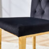 2 piece dining chairs.The gold metal legs complement the black velvet, showcasing a perfect blend of modern and classic elements.Suitable for various occasions such as kitchens,conference rooms, etc.
