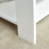 A modern and practical white coffee table and coffee table. The double layered coffee table is made of MDF material,. Suitable for living room, bedroom, and study.43.3"*21.6"*16.5" CT-16