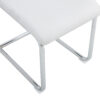 Modern Dining Chairs with Faux Leather Padded Seat Dining Living Room Chairs Upholstered Chair with Metal Legs Design for Kitchen, Living, Bedroom, Dining Room Side Chairs Set of 4 (White+PU )C-001