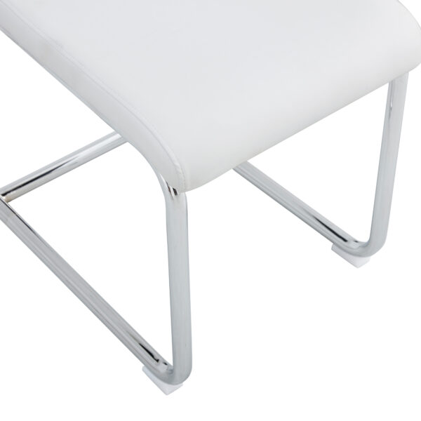 dd38b7ad623942979e2dc03798b1d022_20230131_29a754ad04151a02b8fdd07102852b9a Modern Dining Chairs with Faux Leather Padded Seat Dining Living Room Chairs Upholstered Chair with Metal Legs Design for Kitchen, Living, Bedroom, Dining Room Side Chairs Set of 4 (White+PU )C-001