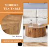 The cylindrical table with its patterned design can be easily integrated into a variety of interior styles, from coffee tables to small dining tables, workbenches or makeshift writing desks.