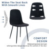 Table and chair set.A Modern Minimalist Circular Dining Table With A Diameter Of 33.3 Inches.Paired With 4 Black Linen-Cotton Material High Resilience Dining Chair with Metal Black Leg.