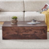39.3*23.6*12 Inch Walnut Wood Grain MDF Coffee Table - Luxurious Design, Perfect Living Room Accent.Fashion texture design coffee table, suitable for various situations and scenes.