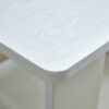 A modern and minimalist white double layered rectangular coffee table and coffee table. MDF material is more durable and suitable for living rooms, bedrooms, and study rooms. 19.6 "*35.4"*16.5 "CT-16