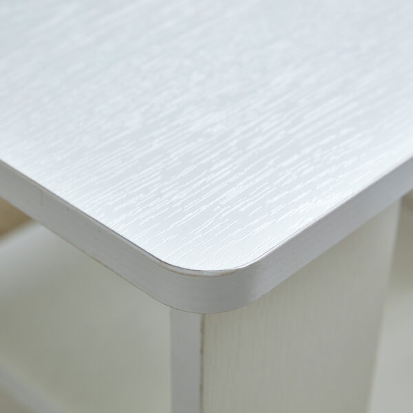 de902b10ff4b41dcbf2b79d06e6b578c_20240206_e35748f01fd0742a392e648ba96166d3 A modern and minimalist white double layered rectangular coffee table and coffee table. MDF material is more durable and suitable for living rooms, bedrooms, and study rooms. 19.6 "*35.4"*16.5 "CT-16