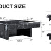 A modern and practical coffee table made of MDF material with black patterns. The fusion of elegance and natural fashion  31.4"*31.4"*12"