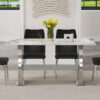 Table and chair set.63*31.4 Inch Pandora Patterned Sintered Stone Dining Table Set - 4 Shell Textured Black Chairs, Modern Light Luxury.Perfect For Dinner Room,Meeting Room,Kitchen,etc.