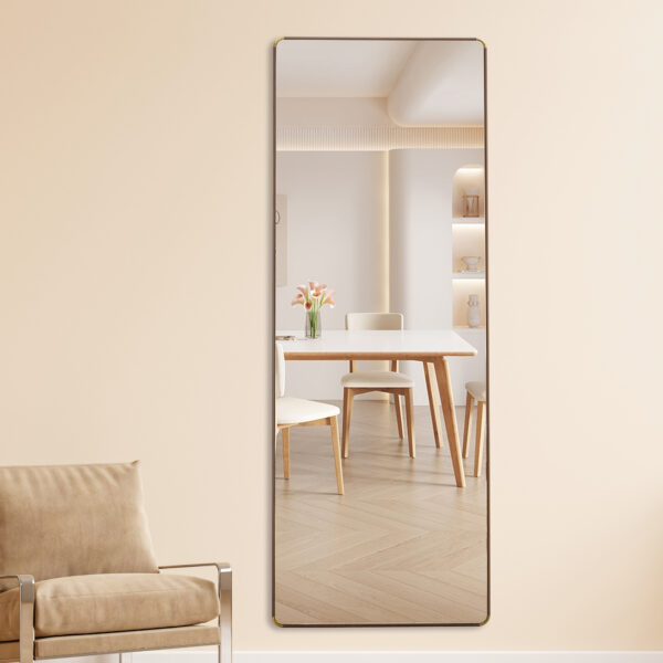 The 4th generation floor standing full-length mirror. wall mirror, bathroom makeup mirror, bedroom foyer, clothing store, wall mounted.    65 "* 23.2"