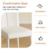 55"x31.5"Cream-Style White MDF Dining Table Set with 4 Armless Chairs.MDF Tabletop and metal legs.The backrest of the dining chair has a vertical line design.Adding a warm atmosphere to your family.