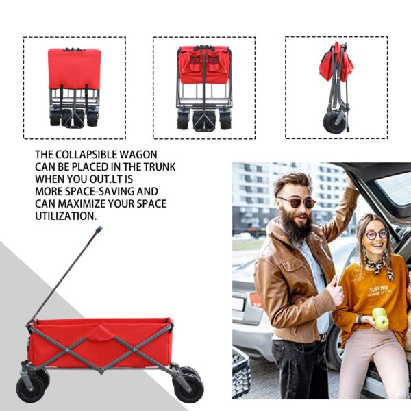 Utility Park Garden Cart Tool Customized Color Folding Camping Trolley Outdoor Picnic Beach Wagon
