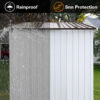 Metal garden sheds 6ftx8ft outdoor storage sheds white+offee