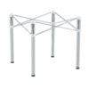 Only Table Leg.Simple Silver Stainless Steel Folding Table Frame - Multifunctional, Space-Saving.Folding Table Frame,Silver Stainless Steel Material,5.5*5.5*28.7~26.3*26.3*28.7 Inch.