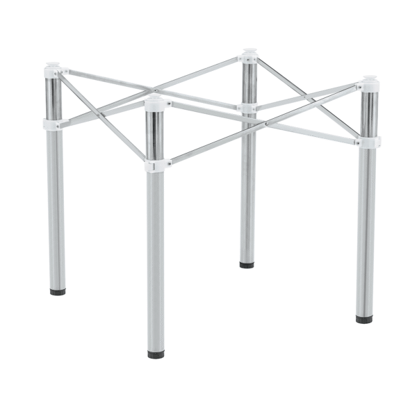 e00e30167a10497f940c52be19162548_58046e2c92a270f8b6d10a59bef1e797 Only Table Leg.Simple Silver Stainless Steel Folding Table Frame - Multifunctional, Space-Saving.Folding Table Frame,Silver Stainless Steel Material,5.5*5.5*28.7~26.3*26.3*28.7 Inch.