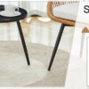 Modern 3-Piece Set: 17.7" Anti-Spill Round Coffee Table + 2 Rattan Swivel Chairs, Outdoor Patio Furniture for Tea Time.Suitable for Various Outdoor Venues.3-piece Set Packaged As A Single Package.