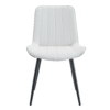 Extended Seat Cushion PU Dining Chair Set - Four Pieces.Smooth line design.Can integrate well into various modern home decoration styles.White and Dark Gray Splicing Colors.