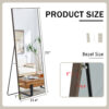Fourth generation solid wood frame long mirror, dressing mirror, bedroom foyer, decorative mirror, clothing store, floor to ceiling mirror, wall mounted. 71 "* 31.4"