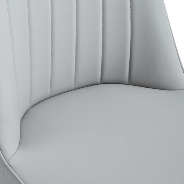 e0490edcf2c14d23b0af119c4fef6dd1_20230926_898e61b5dfa57ff9951e79e8cf3edffc Modern dining chairs are equipped with light gray PU artificial leather backrest cushions and black metal legs, suitable for restaurants,kitchens,and bedrooms.Set of 4pieces (light gray+PU)W1151118943