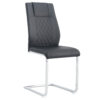 Modern Dining Chairs with Faux Leather Padded Seat Dining Living Room Chairs Upholstered Chair with Metal Legs Design for Kitchen, Living, Bedroom, Dining Room Side Chairs Set of 6 (Black+PU ) C-001