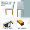 Four Light Gray PU dining chairs, simple and versatile, comfortable and accompanied. Exquisite and versatile dining chairs unlock a comfortable new experience.(Set of 4)
