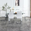 Large modern rectangular table with 0.4 inch patterned tabletop and large MDF table legs, suitable for kitchen, dining room, and living room 71 "* 35.4" * 30 "