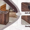 16*16*16 Inch Walnut Wood Grain MDF Coffee Table - Luxurious Design, Perfect Living Room Accent.Cube fashion texture design coffee table, suitable for various situations and scenes.