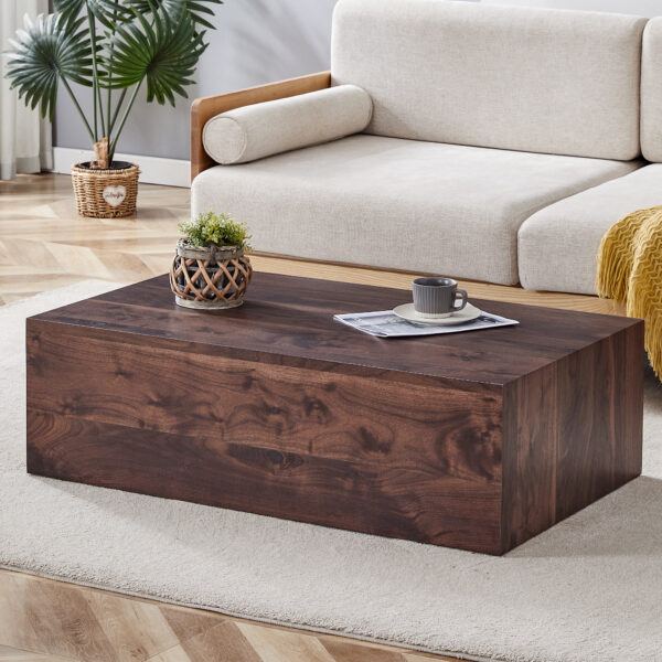 e1360227ba2d477a8042a116341ed4f0_679fccd86805530272bd10c4959b803a 39.3*23.6*12 Inch Walnut Wood Grain MDF Coffee Table - Luxurious Design, Perfect Living Room Accent.Fashion texture design coffee table, suitable for various situations and scenes.