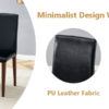 Table and chair set. White Sintered Stone Tabletop, Rubberwood Legs,Foldable Computer Desk, Foldable Desk.Paried With 4 Black PU Dining Chairs with Walnut Color Metal Leg.