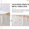 Table and chair set, MDF desktop, white metal table legs, stable and beautiful, suitable for most styles of home. Modern simple dining table, comfortable seating.