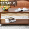 Modern and practical walnut textured coffee tables , tea tables. The double layered coffee table is made of MDF material. Suitable for living room  43.3"*21.6"*16.5"  CT-16