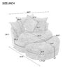 Orisfur. 360° Swivel Accent Barrel Chair with Storage Ottoman & 4 Pillows, Modern Chenille Leisure Chair Round Accent for Living Room, Gray