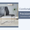 Table and chair set.63"x31.5x30" Black Marble-Patterned Slabs Tabletop with Stainless Steel Butterfly Legs.Paried with 4 Dark gray high-quality PU chairs with silver metal legs.